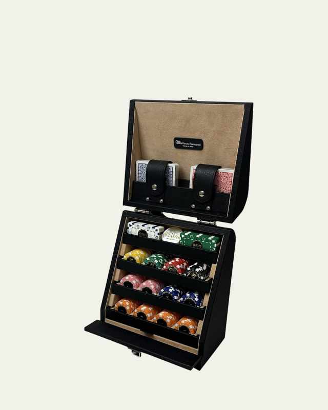 Dollaro Leather Vertical Poker Set